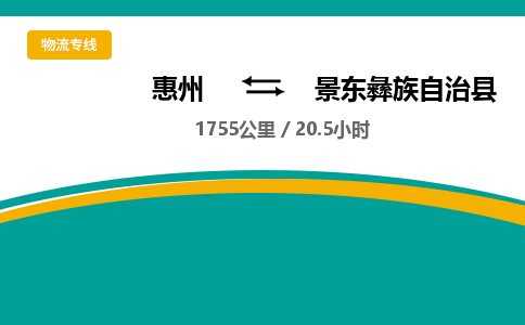 惠州到景東彝族自治縣物流公司