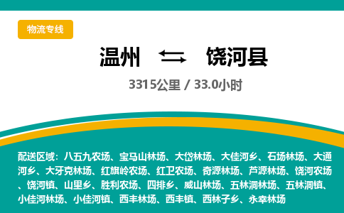 溫州到饒河縣物流專(zhuān)線