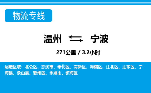 溫州到寧波高新區物流專線