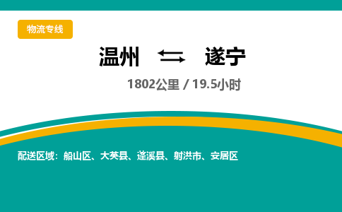 溫州到遂寧安居區(qū)物流專線