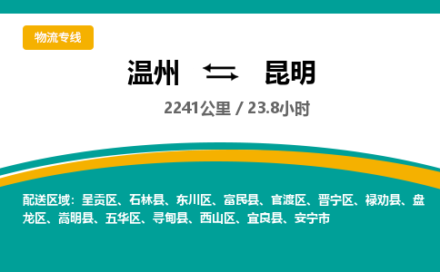 溫州到昆明呈貢區(qū)物流專線
