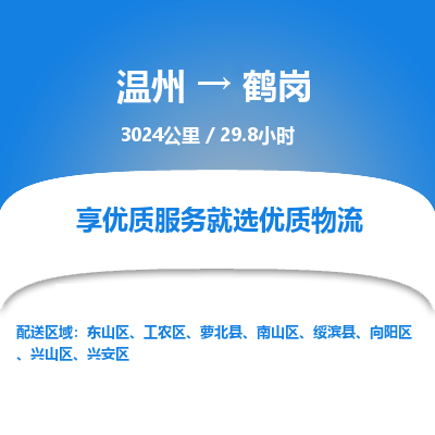 溫州到鶴崗工農區物流專線