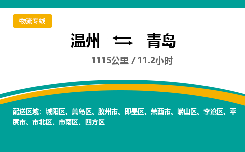 溫州到青島市北區物流專線