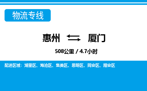 惠州到廈門湖里區物流公司
