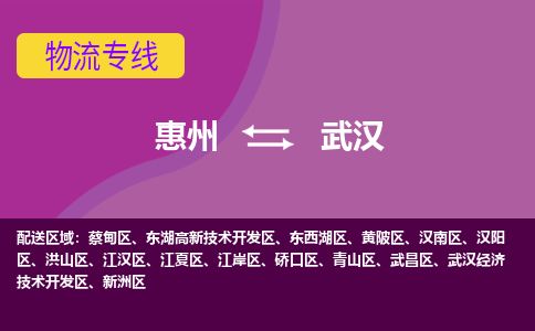 惠州到武漢東湖區(qū)物流公司
