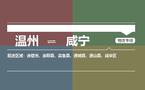 溫州到咸寧咸安區(qū)物流專線