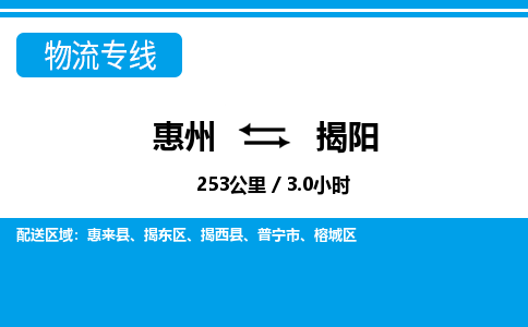 惠州到揭陽揭東區物流公司